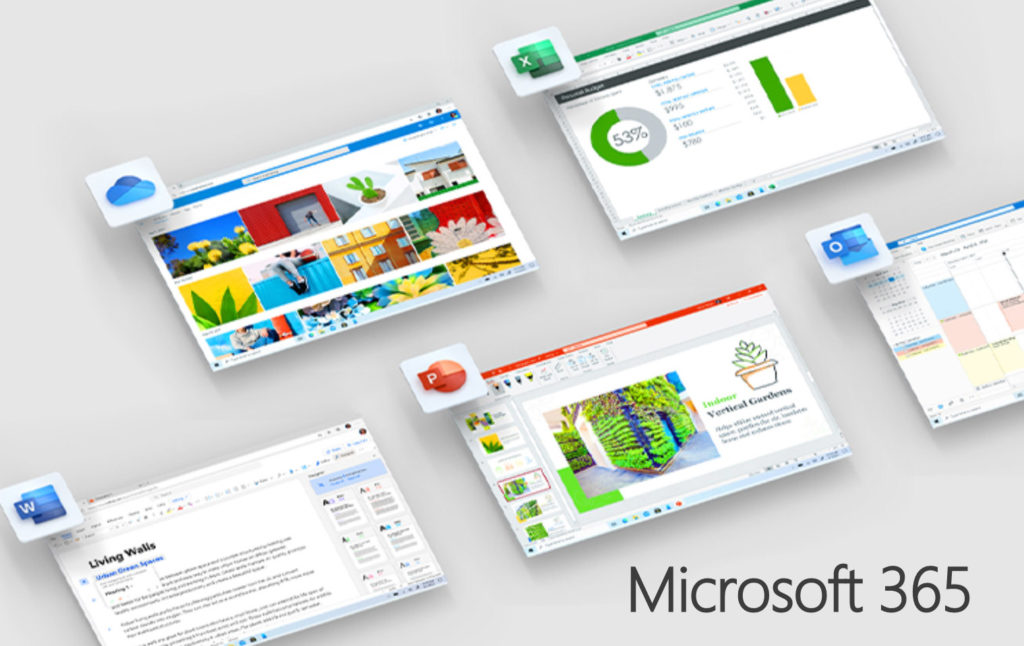 Nutzen Sie die Microsoft 365 Anwendungen im Web, auf PC oder als App für Ios und Android.